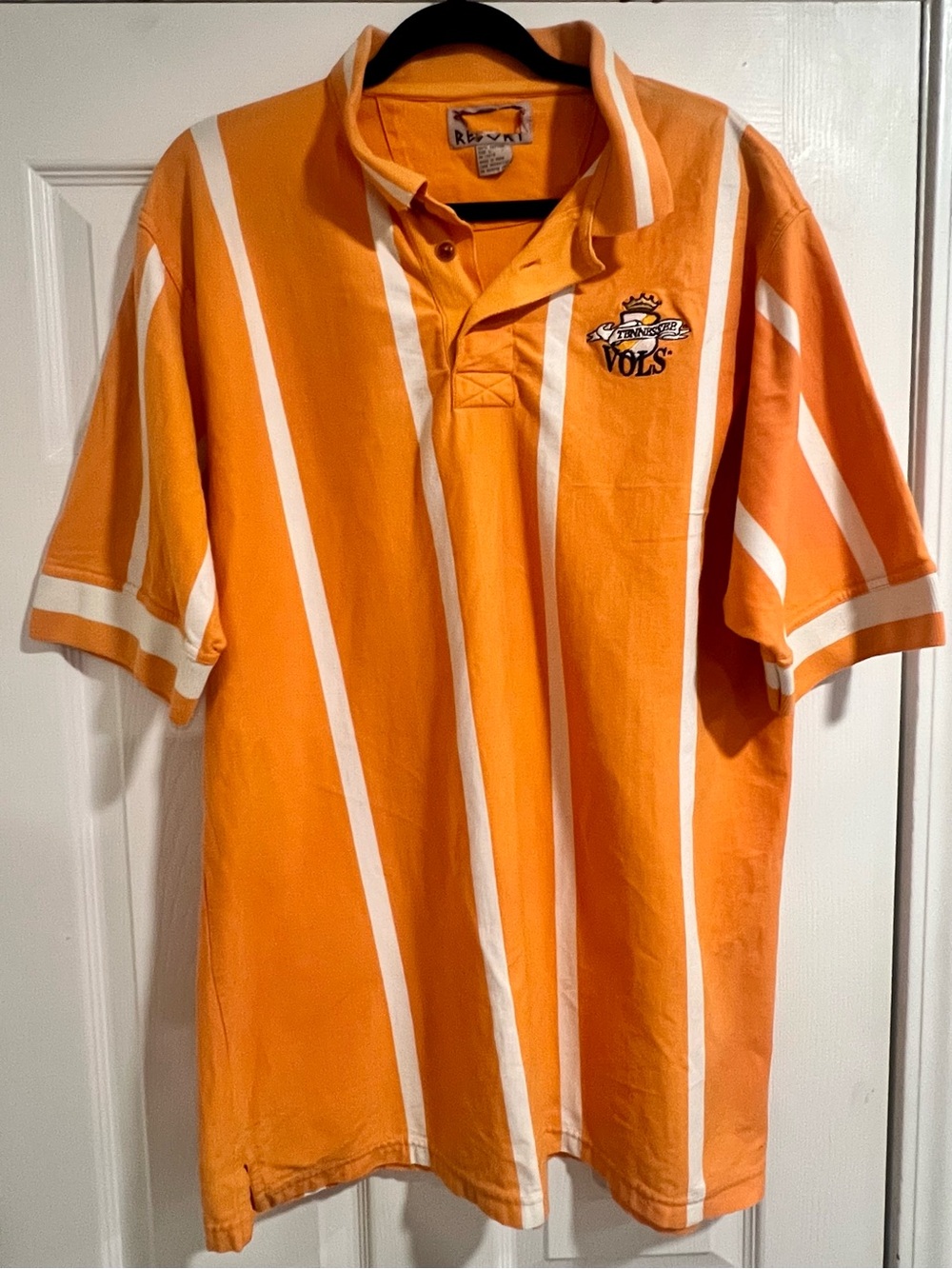 Vintage Boa Orange Striped Polo with Vols Logo